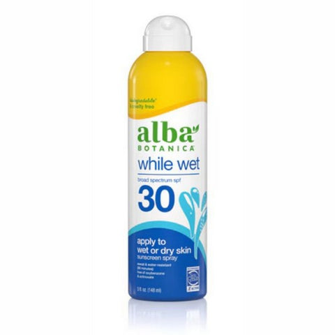 Alba Botanica, While Wet Sunscreen Spray SPF 30, 5 Oz Alba Botanica