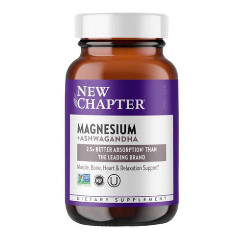 New Chapter, Magnesium + Ashwagandha, 30 Tabs New Chapter