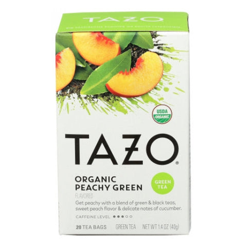 Tazo, Organic Peach Green Tea, 20 Bags (Case of 6) Tazo