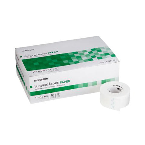 McKesson, Paper Medical Tape 1 Inch x 10 Yard White, 1 Roll McKesson
