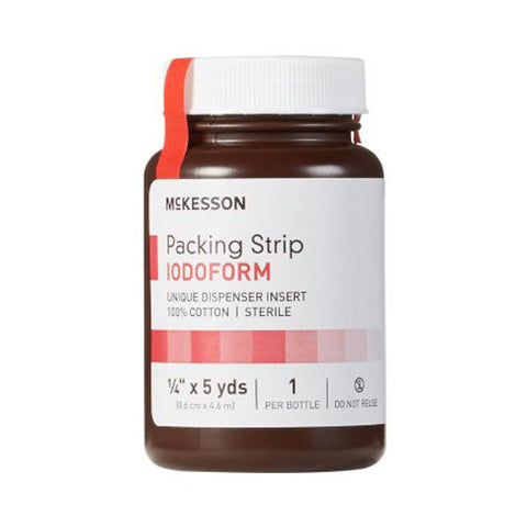 McKesson, McKesson Iodoform Wound Packing Strip Â¼ Inch x 5 Yard, 1 Each McKesson