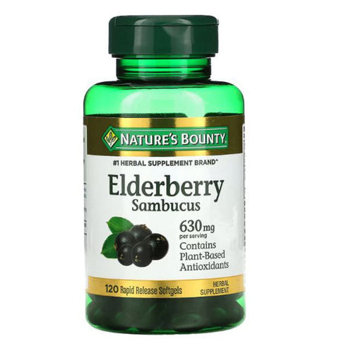 Nature's Bounty, Elderberry Softgel, 120 Count Nature's Bounty