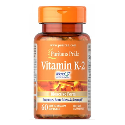Puritan's Pride, Vitamin K-2 (MenaQ7), 50 mcg, 60 Softgels Puritan's Pride