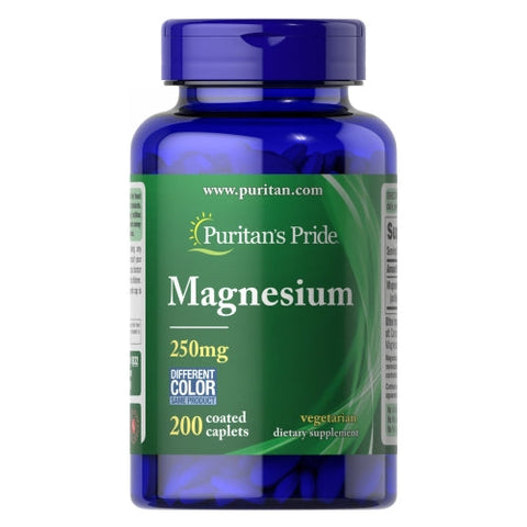 Puritan's Pride, Magnesium, 250 mg, 200 Caplets Puritan's Pride