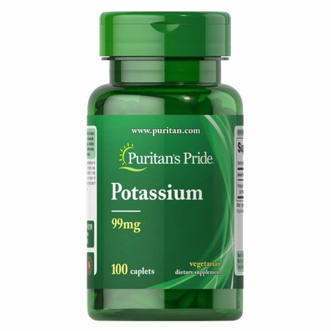 Puritan's Pride, Potassium, 99 mg, 100 Caplets Puritan's Pride