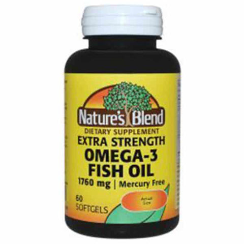 Omega-3 Extra Strength 60 Softgels by Nature's Blend
