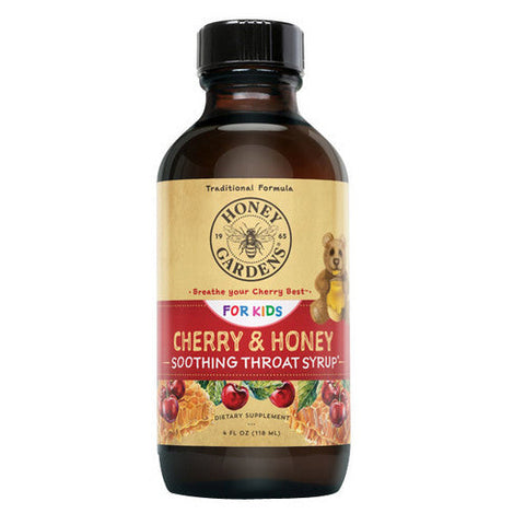 Honey Gardens, Kid's Cherry & Honey Syrup, 4 Oz Honey Gardens