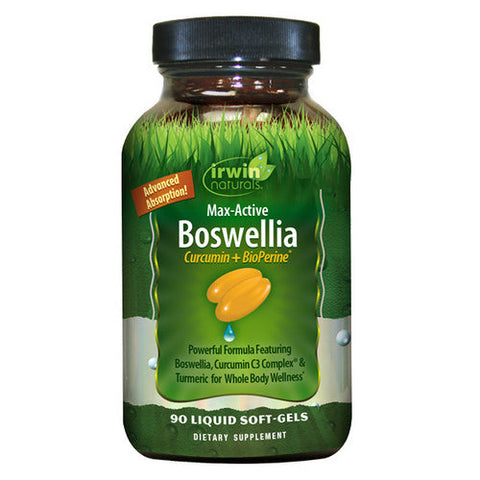 Irwin Naturals, Max-Active Boswellia Curcumin + BioPerine, 90 Softgels Irwin Naturals