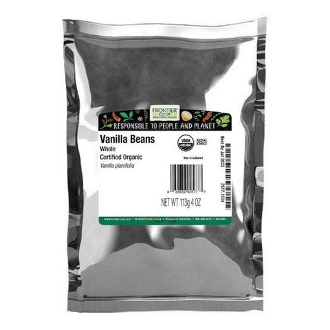 Frontier Coop, Organic Whole Bourbon Vanilla Beans, 4 Oz Frontier Coop