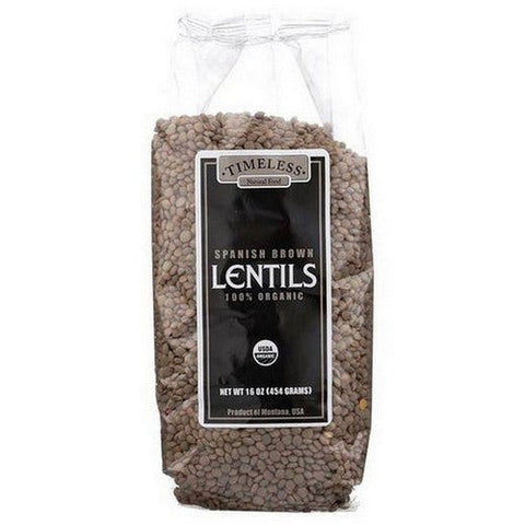Timeless Natural Foods, Organic Spanish Brown Lentils, 16 Oz Timeless Natural Foods