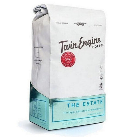 Twin Engine Coffee, Organic Estate Dark Coffee, 14 Oz Twin Engine Coffee