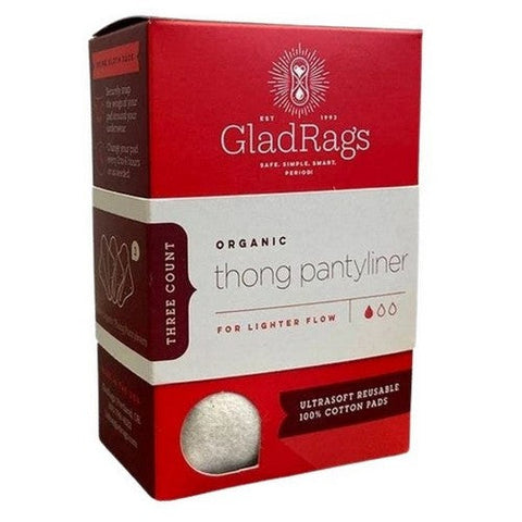 GladRags, Organic Thong Pantyliners, 3 Count