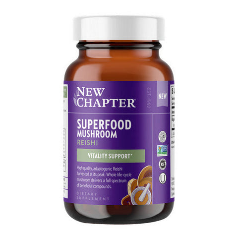 New Chapter, Superfood Mushroom Reishi, 60 Tabs New Chapter