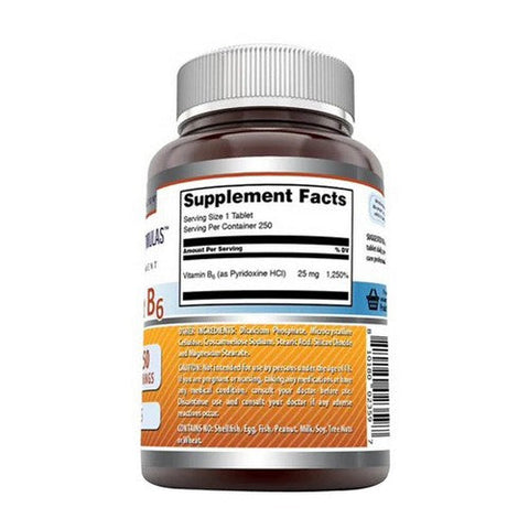 Amazing Nutrition, Amazing Formulas Vitamin B6, 25 mg, 250 Tabs Amazing Nutrition