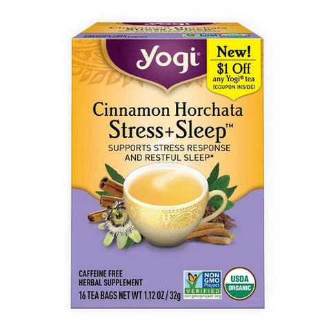 Yogi, Organic Cinnamon Horchata Stress + Sleep Tea, 16 Bags Yogi