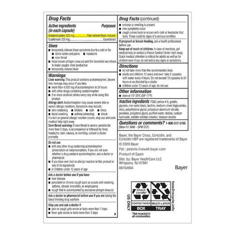 Coricidin Hbp, Maximum Strength Cold Flu And Chest Congestion Liquid Gels, 24 Caps