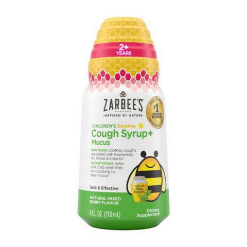 Zarbees, Children'S Cough Syrup + Mucus Daytime Natural Mixed Berry, 4 Oz Zarbees