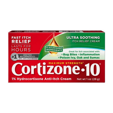 Ultra Soothing Hydrocortisone Anti Itch Creme Maximum Strength 1mcg 1 Oz by Cortizone-10