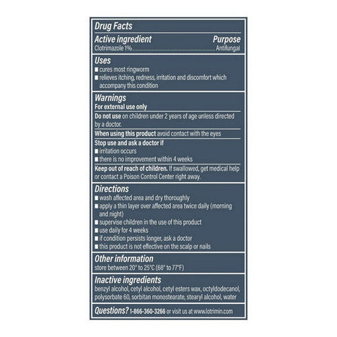 Lotrimin, Clotrimazole Antifungal Ringworm Treatment Cream, 0.42 Oz Lotrimin