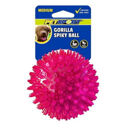 Gorilla Ball Dog Toy Assorted 1 Count / 2.8 Inches (Medium) by Petsport USA