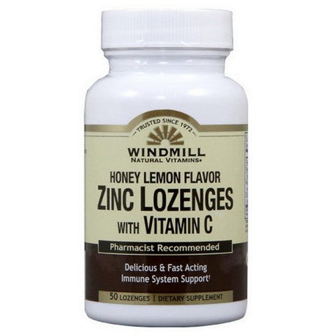 Windmill, Zinc Lozenges With Vitamin C, 100 Mg, 50 Lozenges Windmill