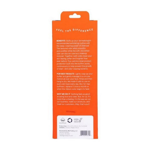 Cleanlogic, Dual-Texture Facial Buffers Charcoal Infused Sensitive Skin, 3 Count Cleanlogic