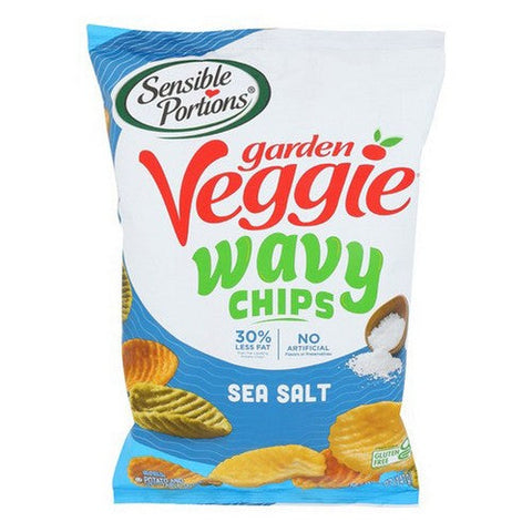 Sensible Portions, Garden Veggie Wavy Sea Salt Chips, 5 Oz (Case Of 12) Sensible Portions