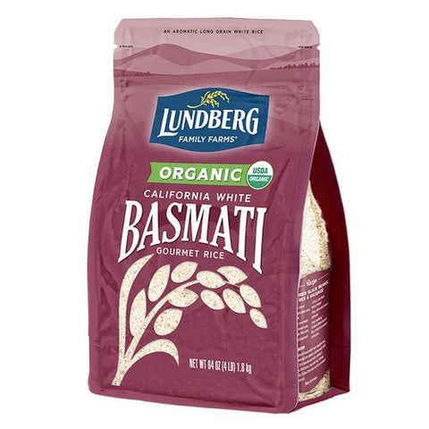 Lundberg, Organic White Basmati Rice, 4 Lbs (Case Of 6) Lundberg
