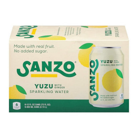 Sanzo, Yuzu Sparkling Water, 72 Oz(Case Of 4)