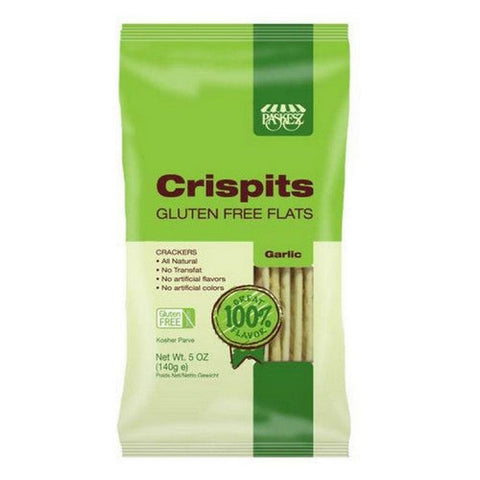 Paskesz, Crispits Gluten Free Garlic Flats, 5 Oz (Case Of 12) Paskesz
