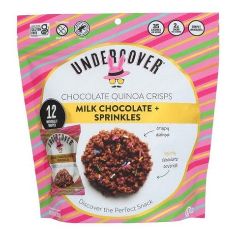 Undercover Quinoa, Milk Chocolate Plus Sprinkles, 3 Oz (Case Of 12) Undercover Quinoa