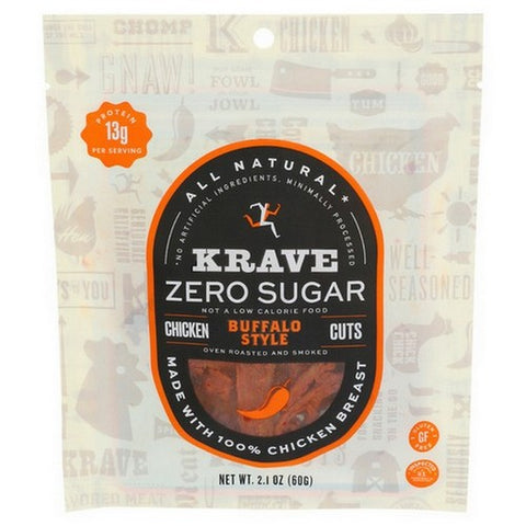 Krave, Zero Sugar Buffalo Style Chicken, 2.1 Oz(Case Of 8) Krave