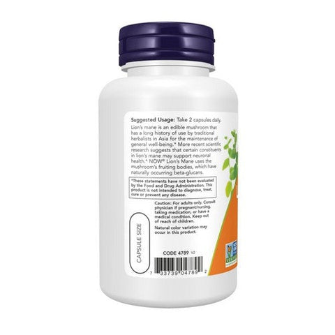 Now Foods, Lion's Mane, 500 Mg, 60 VegCaps Now Foods