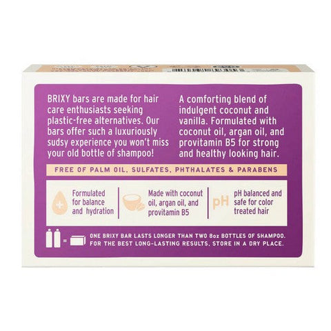 Brixy, Shampoo Bar Coconut Vanilla, 4 Oz