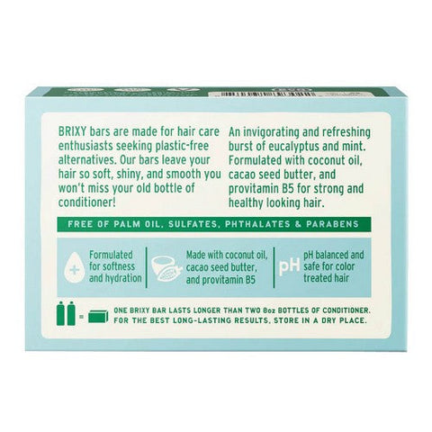 Brixy, Conditioner Bar Mint Eucalyptus, 4 Oz
