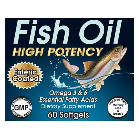 Fish Oil High Potency Enteric 60 Softgels by Vita plus