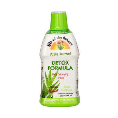 Lily Of The Desert, Aloe Vera Juice Detox Formula, Detoxifying Formula 32 Oz Lily Of The Desert
