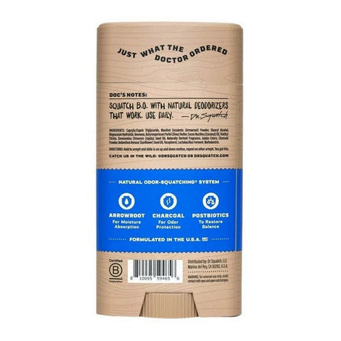 Dr. Squatch, Men'S Natural Deodorant Stick Aluminum Free Fresh Falls, 2.65 Oz Dr. Squatch
