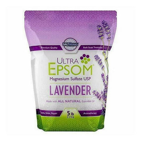 SaltWorks, Ultra Epsom Salt Lavender, 5 Lbs SaltWorks