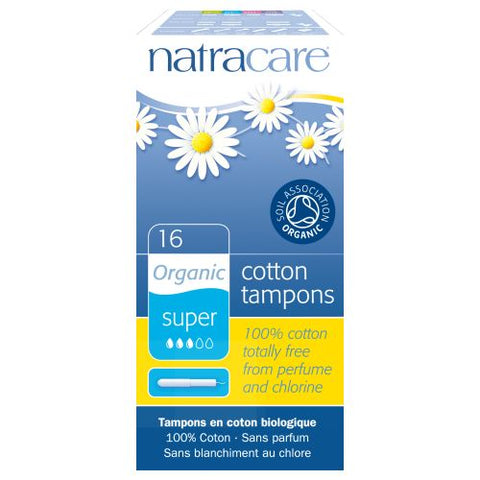 Natracare, Tampons, SUPER W/APPLCT, 16 CT Natracare