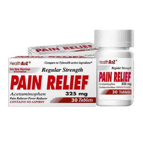 Health A2Z, Regular Strength Pain Relief, 325 Mg, 30 Count Health A2Z