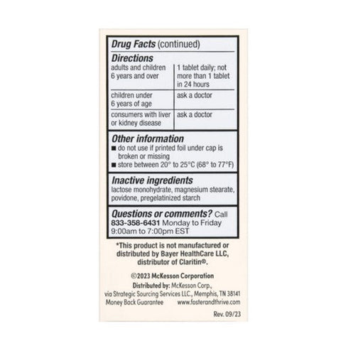 Foster And Thrive, Loratadine, 10 Mg, 30 Tabs Foster And Thrive