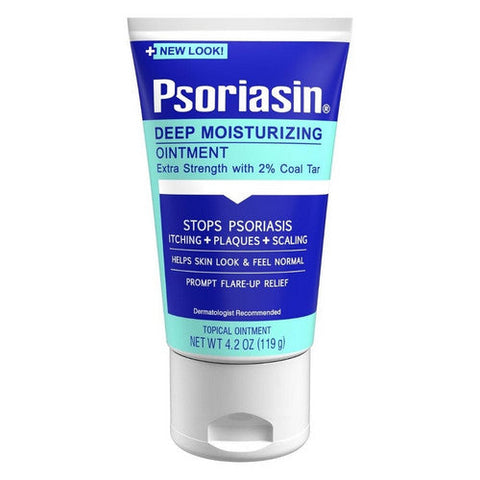 Psoriasin, Extra Strength 2% Coal Tar Deep Moisturizing Ointment Tube, 4.2 Oz Psoriasin
