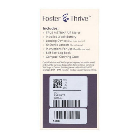 Foster And Thrive, True Metrix Air Self Monitoring Blood Glucose Meter, 1 Count