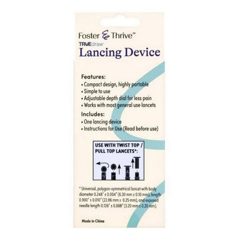 Foster And Thrive, Truedraw Lancing Device, 1 Count