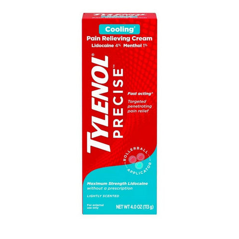Tylenol, Precise Pain Relieving Cream Lightly Scented Cooling, 4 Oz