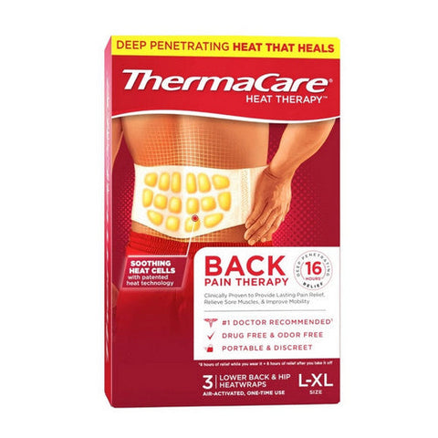Thermacare, Back Pain Therapy Heatwraps Small And Medium, 3 Count