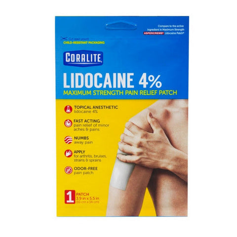 Coralite, Lidocaine 4% Max Strength Pain Relief Patch, 1 Count Coralite
