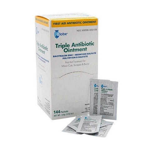 Globe, Triple Antibiotic First Aid Ointment, 144 Count Globe