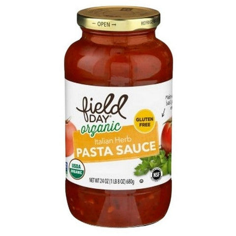 Field Day, Organic Italian Herb Pasta Sauce, 24 Oz (Case Of 12) Field Day